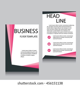 Vector Brochure Flyer design Layout template, Front page and back page, templates, website, Editable vector illustration, Abstract background, A4.