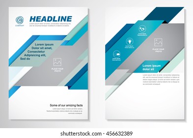 Vector Brochure Flyer design Layout template and Cover design annual report, size A4, Front page and back page, infographics. Easy to use and edit.