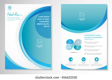 Vector Brochure Flyer design Layout template and Cover design annual report, size A4, Front page and back page, infographics. Easy to use and edit.