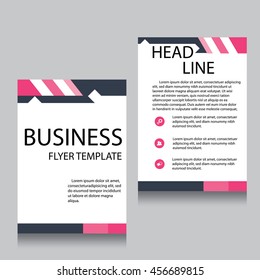 Vector Brochure Flyer design Layout template, Front page and back page, templates, website, Editable vector illustration, Abstract background, A4.