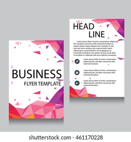 Vector Brochure Flyer design Layout template, Front page and back page, templates, website, Editable vector illustration, Abstract background, A4.
