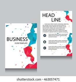 Vector Brochure Flyer design Layout template, Front page and back page, templates, website, Editable vector illustration, Abstract background, A4.