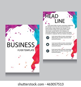 Vector Brochure Flyer design Layout template, Front page and back page, templates, website, Editable vector illustration, Abstract background, A4.