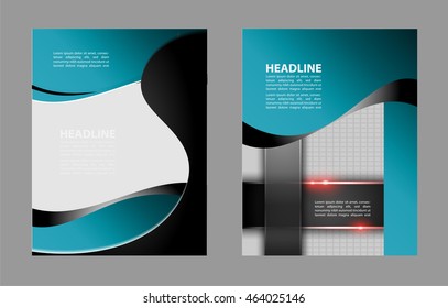 Vector Brochure Flyer design Layout template, size A4, Front page and back page, infographics. Easy to use and edit
