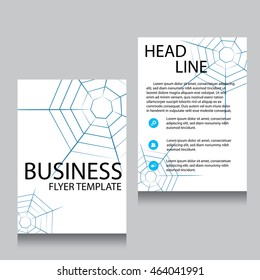 Vector Brochure Flyer design Layout template, Front page and back page, templates, website, Editable vector illustration, Abstract background, A4.