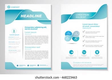 Vector Brochure Flyer design Layout template, size A4, Front page and back page, infographics. Easy to use and edit.