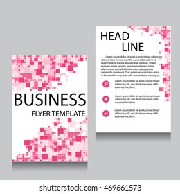 Vector Brochure Flyer design Layout template, Front page and back page, templates, website, Editable vector illustration, Abstract background, A4.