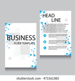 Vector Brochure Flyer design Layout template, Front page and back page, website, Editable vector illustration, Abstract background, A4.
