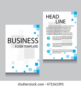 Vector Brochure Flyer design Layout template, Front page and back page, website, Editable vector illustration, Abstract background, A4.
