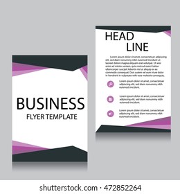 Vector Brochure Flyer design Layout template, Front page and back page, templates, website, Editable vector illustration, Abstract background, A4.