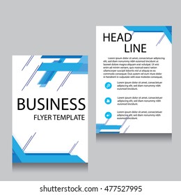 Vector Brochure Flyer design Layout template, Front page and back page, templates, website, Editable vector illustration, Abstract background, A4.