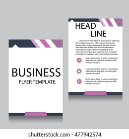 Vector Brochure Flyer design Layout template, Front page and back page, templates, website, Editable vector illustration, Abstract background, A4.
