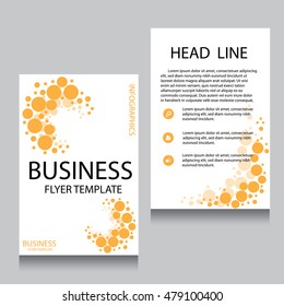 Vector Brochure Flyer design Layout template, Front page and back page, templates, website, Editable vector illustration, Abstract background, A4.
