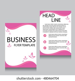 Vector Brochure Flyer design Layout template, Front page and back page, templates, website, Editable vector illustration, Abstract background, Technology background, A4.