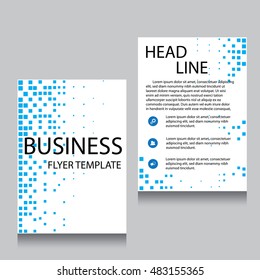 Vector Brochure Flyer design Layout template, Front page and back page, templates, website, Editable vector illustration, Abstract background, A4.
