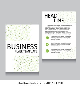 Vector Brochure Flyer design Layout template, Front page and back page, templates, website, Editable vector illustration, Abstract background, A4.