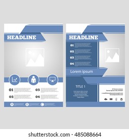 Vector brochure flyer design layout template A4 front page and back page infographics eps 10