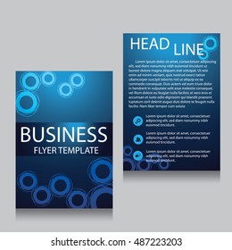 Vector Brochure Flyer design Layout template, Front page and back page, templates, website, Editable vector illustration, Abstract background, A4.