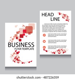 Vector Brochure Flyer design Layout template, Front page and back page, templates, website, Editable vector illustration, Abstract background, A4.
