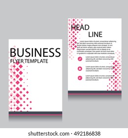 Vector Brochure Flyer design Layout template, Front page and back page, templates, website, Editable vector illustration, Abstract background, A4.