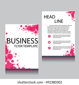 Vector Brochure Flyer design Layout template, Front page and back page, templates, website, Editable vector illustration, Abstract background, A4.