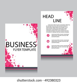 Vector Brochure Flyer design Layout template, Front page and back page, templates, website, Editable vector illustration, Abstract background, A4.