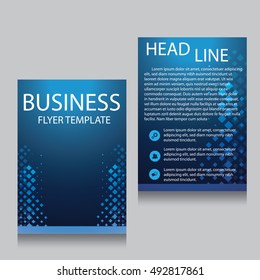 Vector Brochure Flyer design Layout template, Front page and back page, templates, website, Editable vector illustration, Abstract background, A4.