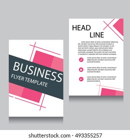Vector Brochure Flyer design Layout template, Front page and back page, templates, website, Editable vector illustration, Abstract background, A4.