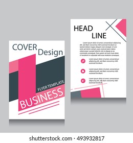 Vector Brochure Flyer design Layout template, Front page and back page, templates, website, Editable vector illustration, Abstract background, A4.