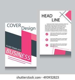 Vector Brochure Flyer design Layout template, Front page and back page, templates, website, Editable vector illustration, Abstract background, A4.