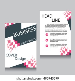 Vector Brochure Flyer design Layout template, Front page and back page, templates, website, Editable vector illustration, Abstract background, A4.