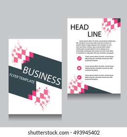 Vector Brochure Flyer design Layout template, Front page and back page, templates, website, Editable vector illustration, Abstract background, A4.