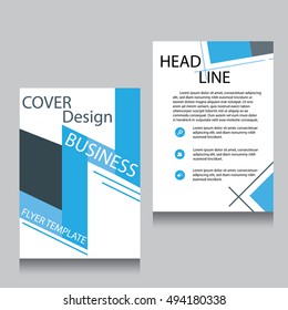 Vector Brochure Flyer design Layout template, Front page and back page, templates, website, Editable vector illustration, Abstract background, A4.