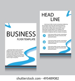 Vector Brochure Flyer design Layout template, Front page and back page, templates, website, Editable vector illustration, Abstract background, A4.