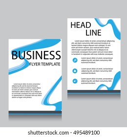 Vector Brochure Flyer design Layout template, Front page and back page, templates, website, Editable vector illustration, Abstract background, A4.