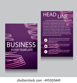 Vector Brochure Flyer design Layout template, Front page and back page, templates, website, Editable vector illustration, Abstract background, A4.

