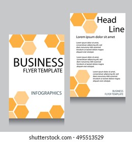 Vector Brochure Flyer design Layout template, Front page and back page, templates, website, Editable vector illustration, Abstract background, A4.