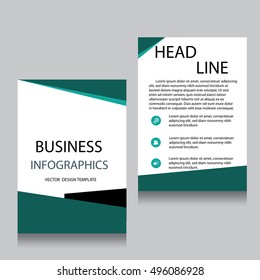 Vector Brochure Flyer design Layout template, Front page and back page, templates, website, Editable vector illustration, Abstract background, A4.