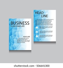 Vector Brochure Flyer design Layout template, Front page and back page, templates, website, Editable vector illustration, Abstract background, A4.

