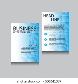 Vector Brochure Flyer design Layout template, Front page and back page, templates, website, Editable vector illustration, Abstract background, A4.
