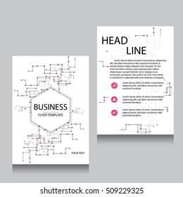 Vector Brochure Flyer design Layout template, Front page and back page, templates, website, Editable vector illustration, Abstract background, A4.
