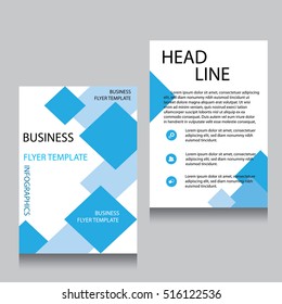 Vector Brochure Flyer design Layout template, Front page and back page, templates, website, Editable vector illustration, Abstract background, A4.