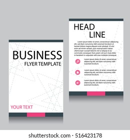 Vector Brochure Flyer design Layout template, Front page and back page, templates, website, Editable vector illustration, Abstract background, A4.