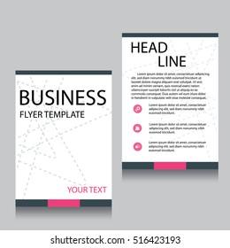 Vector Brochure Flyer design Layout template, Front page and back page, templates, website, Editable vector illustration, Abstract background, A4.