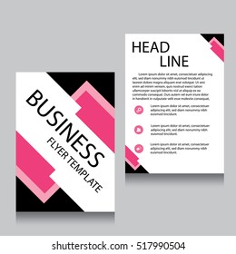 Vector Brochure Flyer design Layout template, Front page and back page, templates, website, Editable vector illustration, Abstract background, A4.