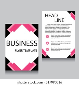 Vector Brochure Flyer design Layout template, Front page and back page, templates, website, Editable vector illustration, Abstract background, A4.