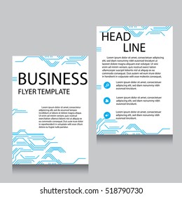 Vector Brochure Flyer design Layout template, Front page and back page, templates, website, Editable vector illustration, Abstract background, A4.