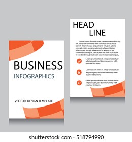 Vector Brochure Flyer design Layout template, Front page and back page, templates, website, Editable vector illustration, Abstract background, A4.