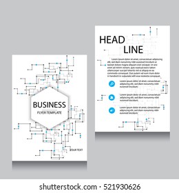 Vector Brochure Flyer design Layout template, Front page and back page, templates, website, Editable vector illustration, Abstract background, A4.