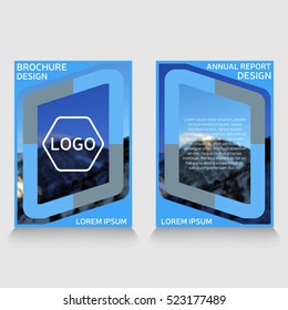 vector brochure flyer design layout template, size A4, front page and back page.